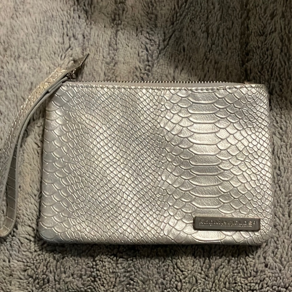Rodan + Fields Silver Cosmetic Bag